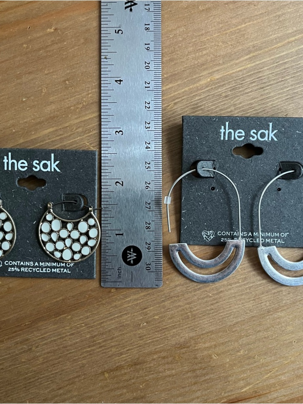 The Sak silver-tone and gold-tone hoop and open hoop earrings choose one pair - Picture 5 of 8